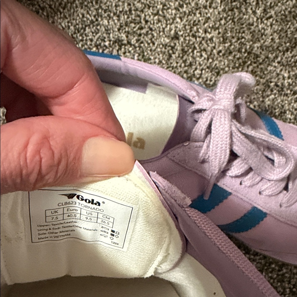 Gola Lavender and Blue Classic Athletic Sneakers - Picture 5 of 5